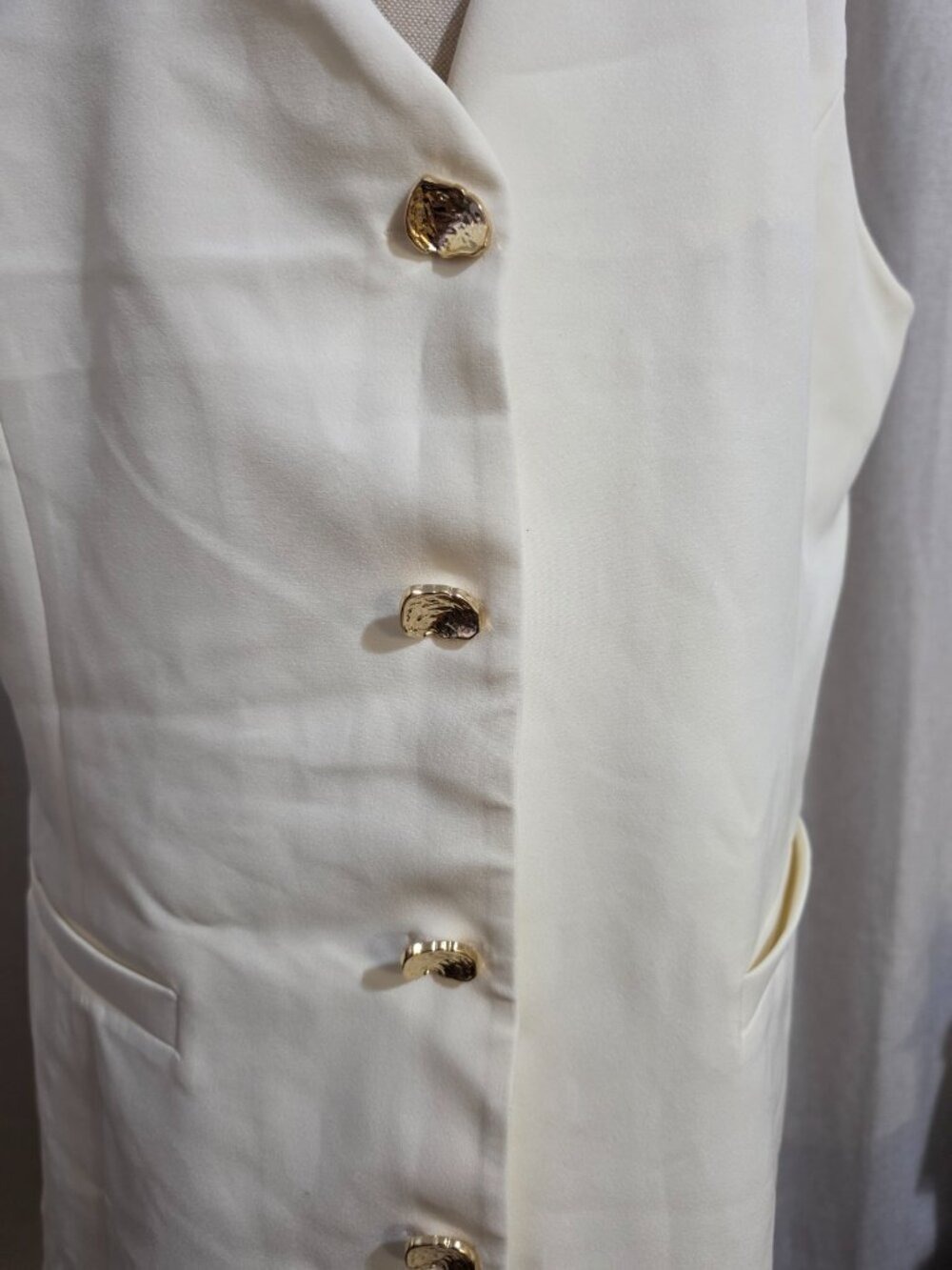 H & M Button up Vest DRESS - Picture 3 of 12